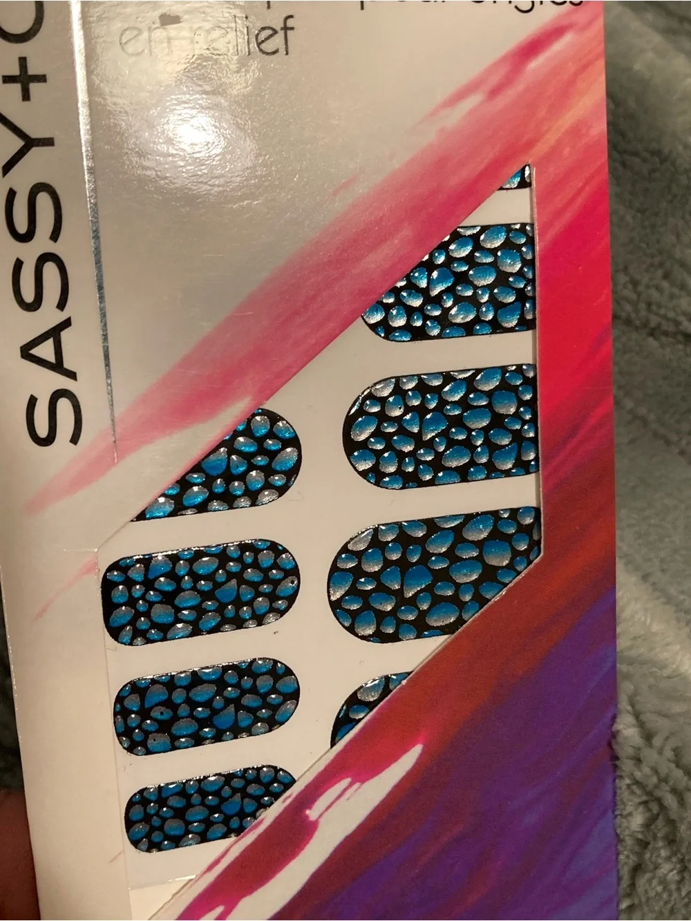 8 NEW packs of Sassy + Chic nail strips